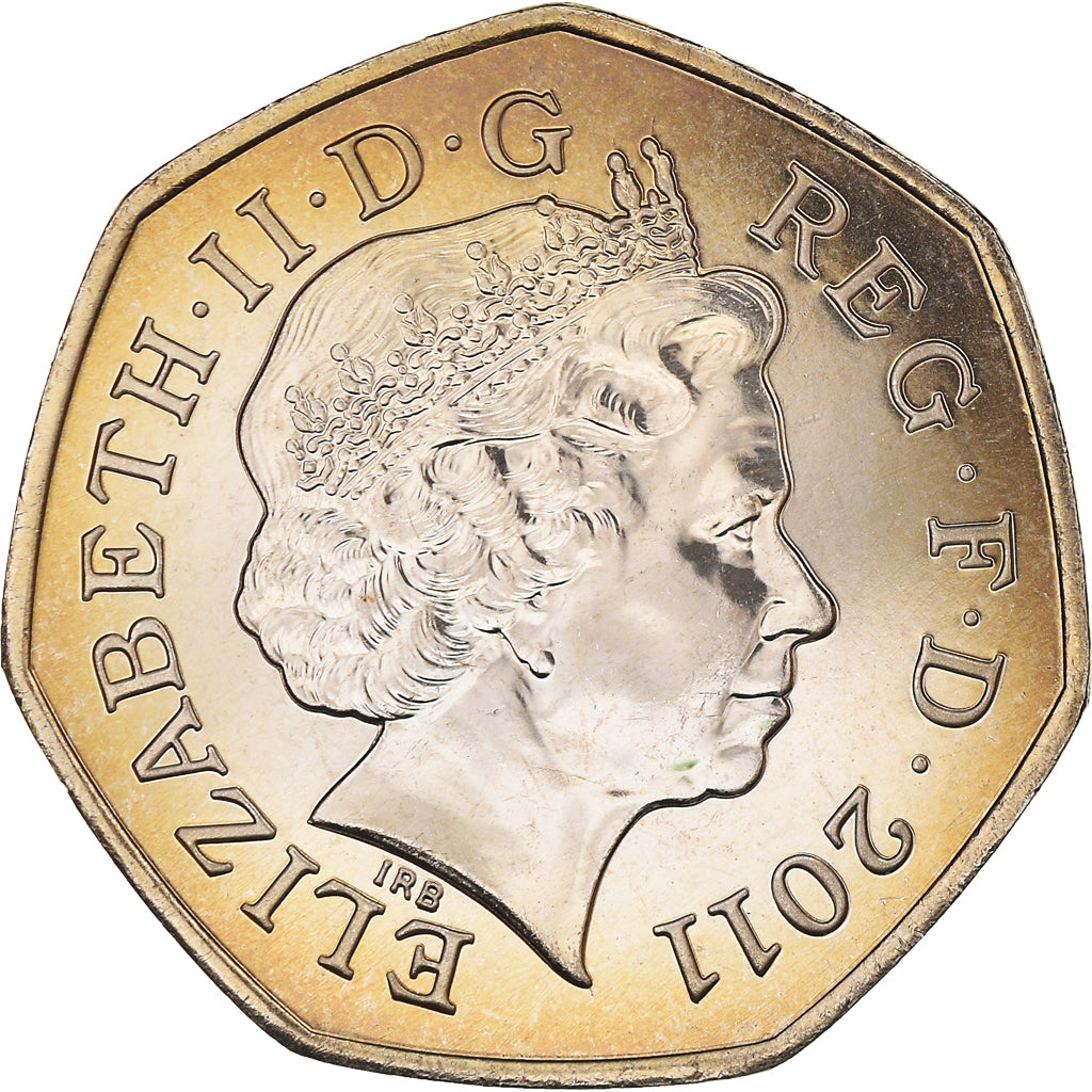 Moneta, Gran Bretagna, Elizabeth II, Fencing, 50 Pence, 2011, British Royal