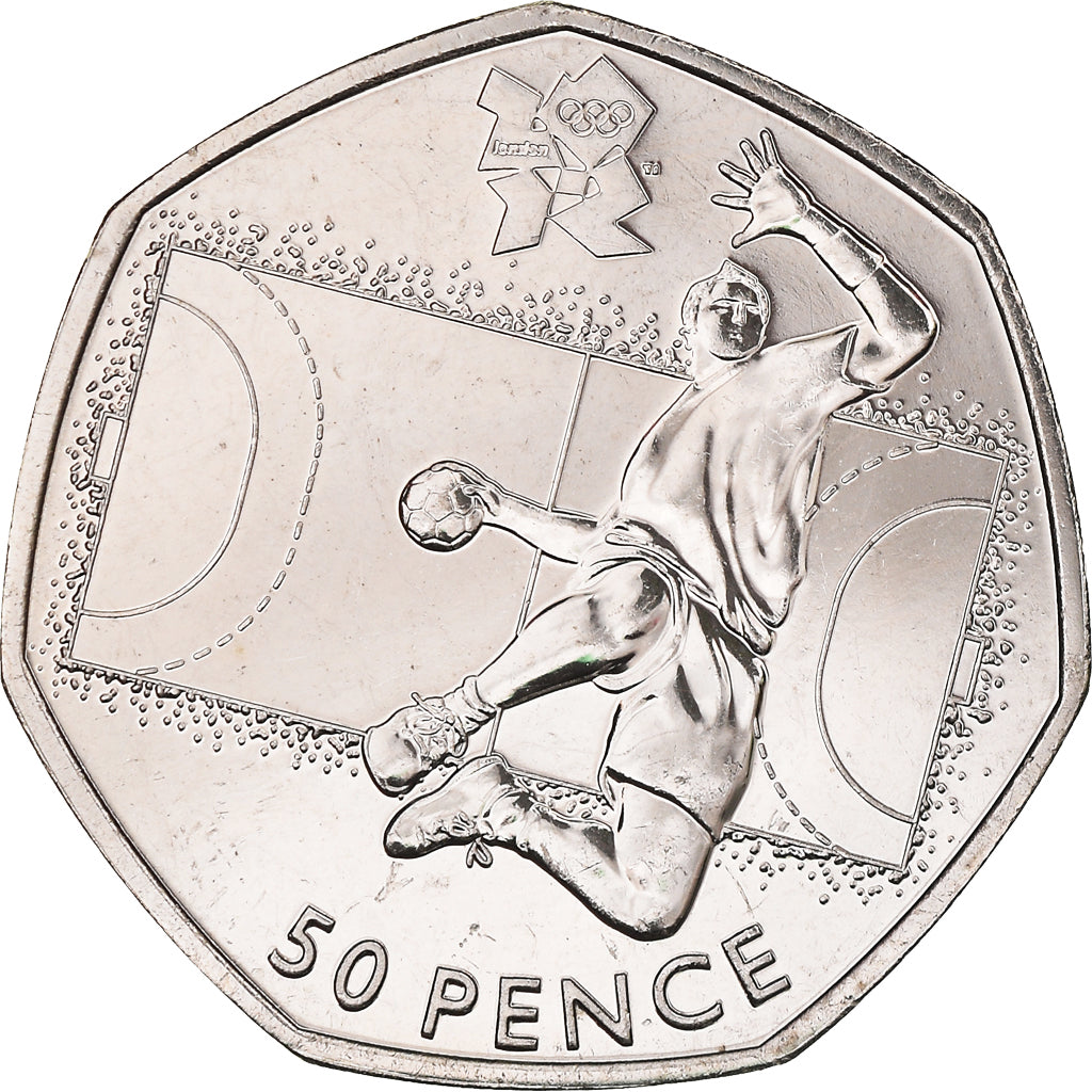 Moneda, Gran Bretaña, Elizabeth II, Handball, 50 Pence, 2011, British Royal