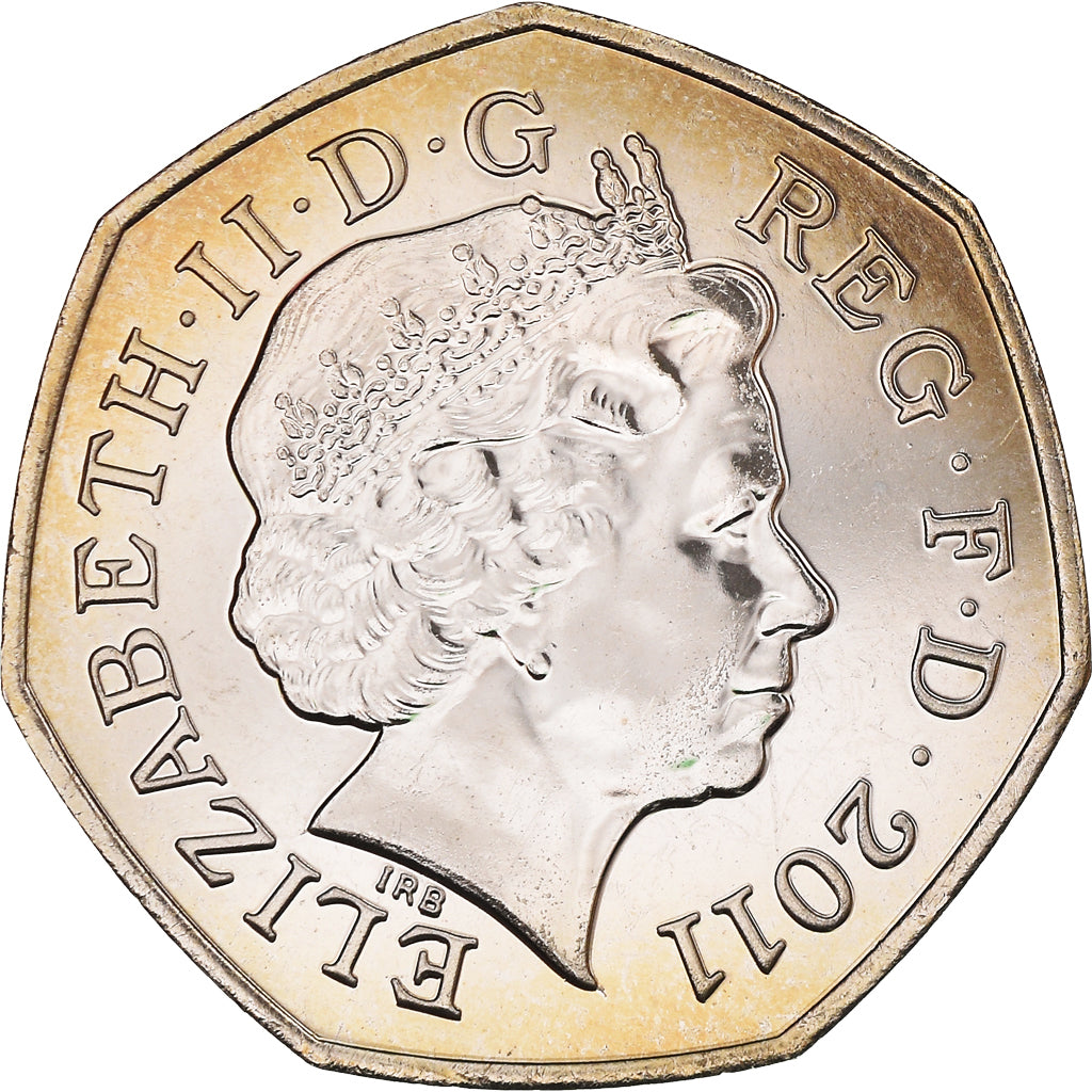 Moneda, Gran Bretaña, Elizabeth II, Handball, 50 Pence, 2011, British Royal