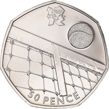 Coin, Great Britain, Elizabeth II, Tennis, 50 Pence, 2011, British Royal Mint