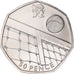 Coin, Great Britain, Elizabeth II, Tennis, 50 Pence, 2011, British Royal Mint