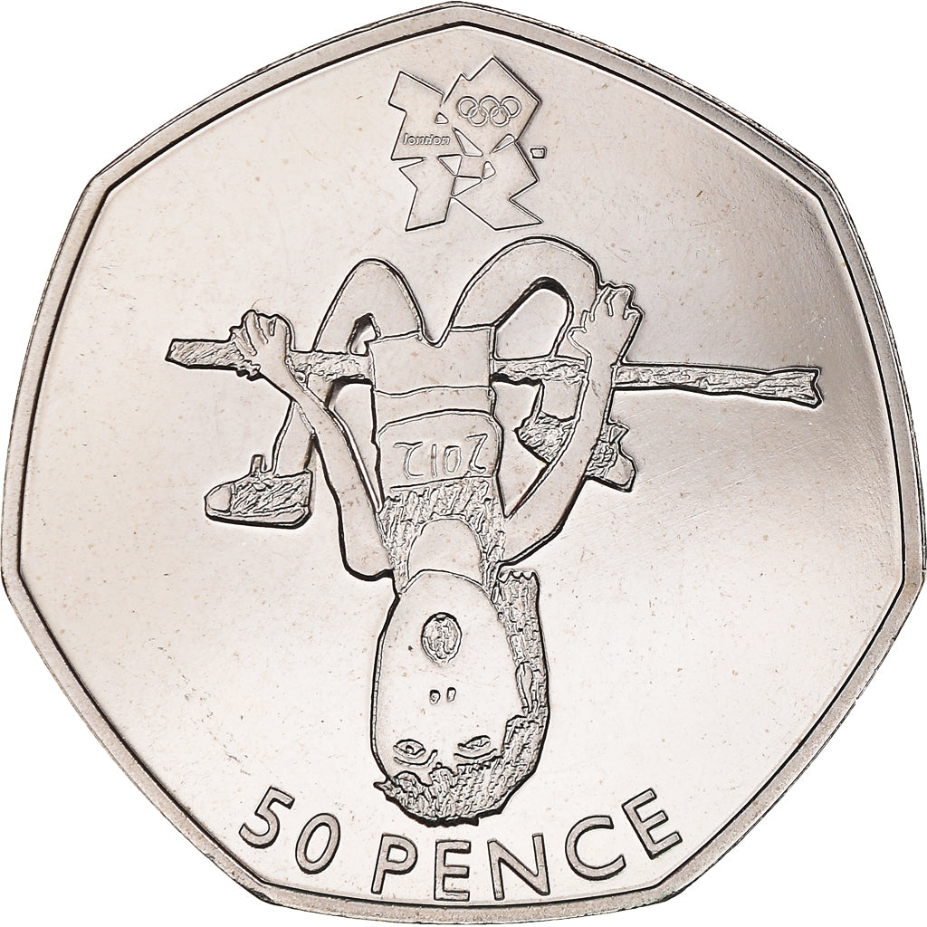 Coin, Great Britain, Elizabeth II, Athletics, 50 Pence, 2011, British Royal