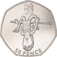 Coin, Great Britain, Elizabeth II, Athletics, 50 Pence, 2011, British Royal