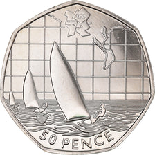 Coin, Great Britain, Elizabeth II, Sailing, 50 Pence, 2011, British Royal Mint