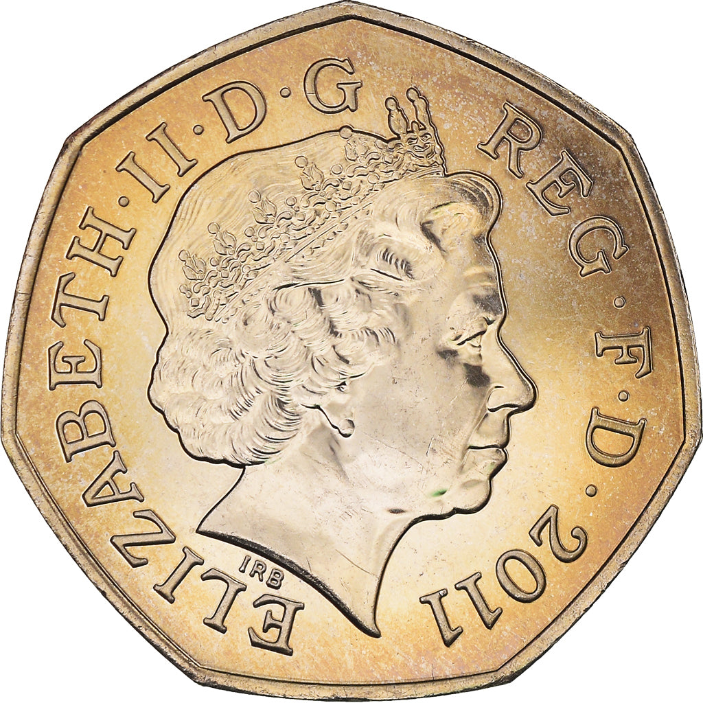 Coin, Great Britain, Elizabeth II, Sailing, 50 Pence, 2011, British Royal Mint