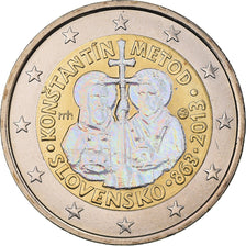 Slovaquie, 2 Euro, Cyrille, Methode, 2013, Kremnica, Iridescent, SPL