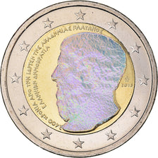Greece, 2 Euro, Platon, 2013, Athens, Iridescent, MS(63), Bi-Metallic, KM:New