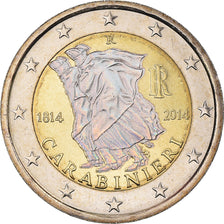 Italy, 2 Euro, Carabinieri, 2014, Rome, Iridescent, MS(63), Bi-Metallic, KM:New
