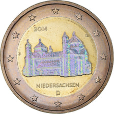 Duitsland, 2 Euro, Niedersachsen, 2014, Hambourg, Iridescent, UNC, Bi-Metallic