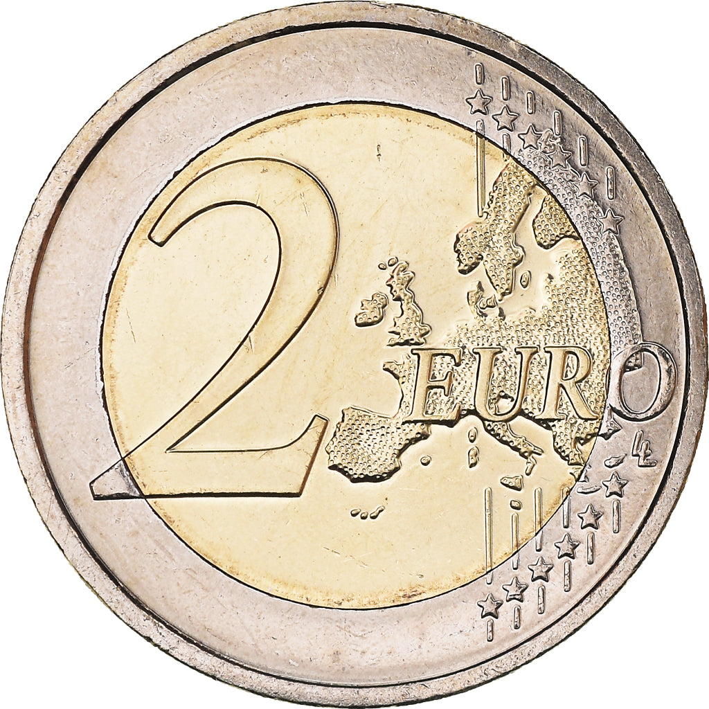 Irlanda, 2 Euro, Hibernia, 2016, Iridescent, SC, Bimetálico, KM:88