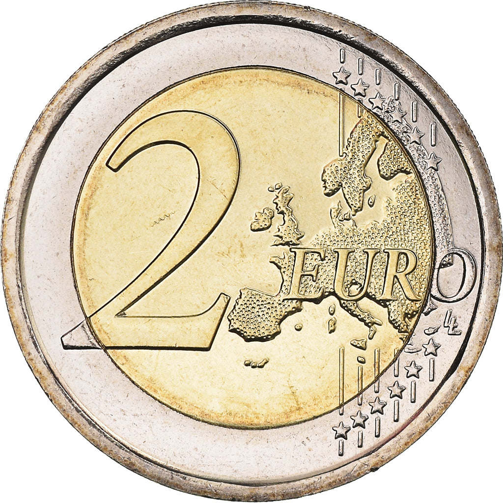 Italien, 2 Euro, Dante Alighieri, 2015, Iridescent, UNZ, Bi-Metallic, KM:New