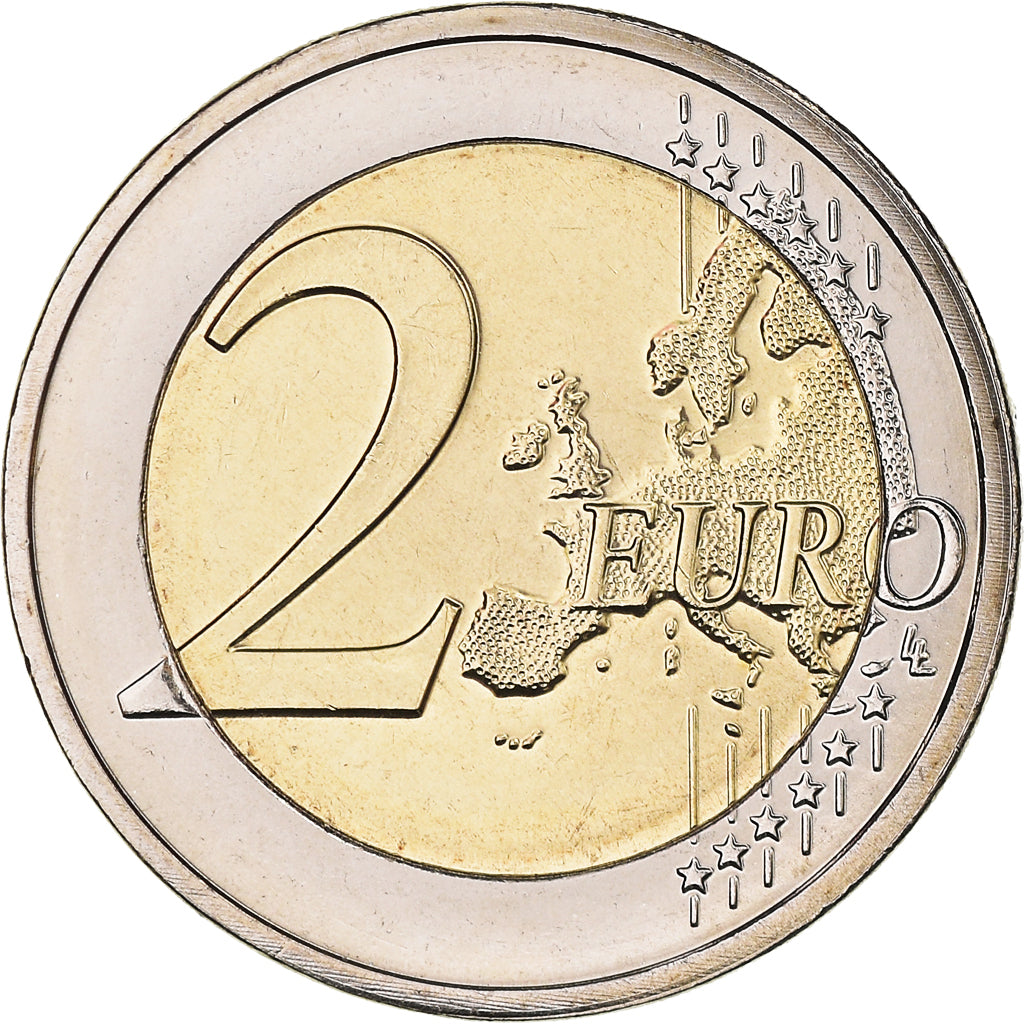 Luxembourg, 2 Euro, 175 Joer, 2014, Utrecht, Iridescent, MS(63), Bi-Metallic
