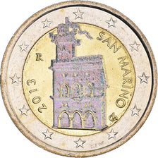 San Marino, 2 Euro, 2nd map, 2013, Rome, Hologramme, MS(64), Bi-Metallic, KM:486