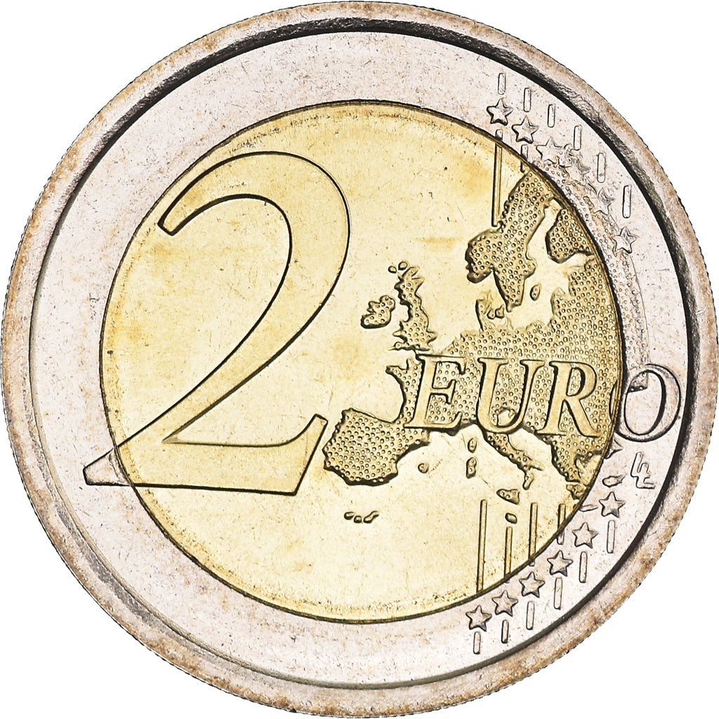 San Marino, 2 Euro, 2nd map, 2013, Rome, Hologramme, MS(64), Bi-Metallic, KM:486