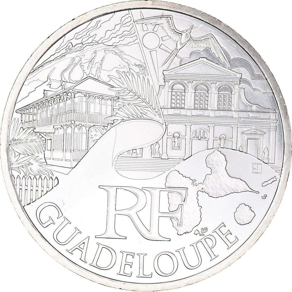 France, 10 Euro, Guadeloupe, Euros des régions, 2011, Paris, FDC, MS(65-70)