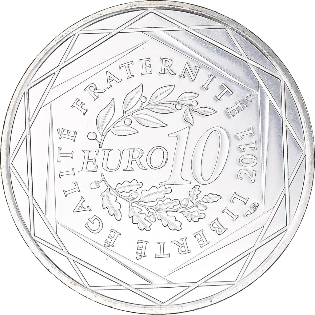 France, 10 Euro, Nord-Pas de Calais, 2011, Paris, MS(63), Silver, KM:1880