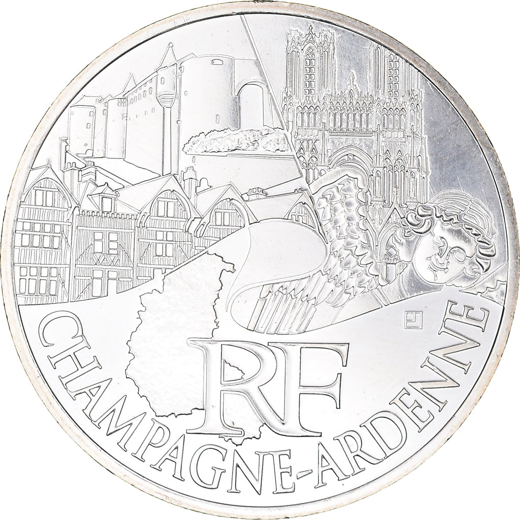 France, 10 Euro, Champagne-Ardenne, Euros des régions, 2011, FDC, SPL+, Argent