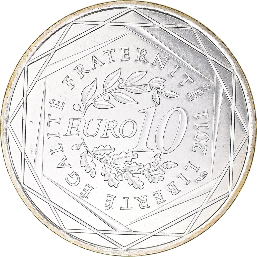 France, 10 Euro, Midi-Pyrénées, 2011, Paris, MS(64), Silver, KM:1752