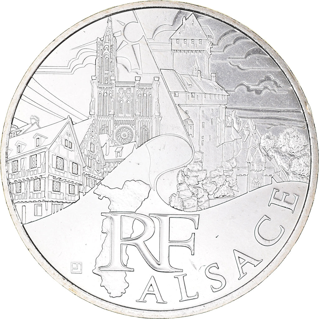 France, 10 Euro, Alsace, 2011, Paris, MS(64), Silver, KM:1734