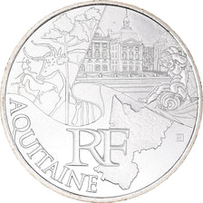 France, 10 Euro, Aquitaine, 2011, Paris, MS(64), Silver, KM:1727
