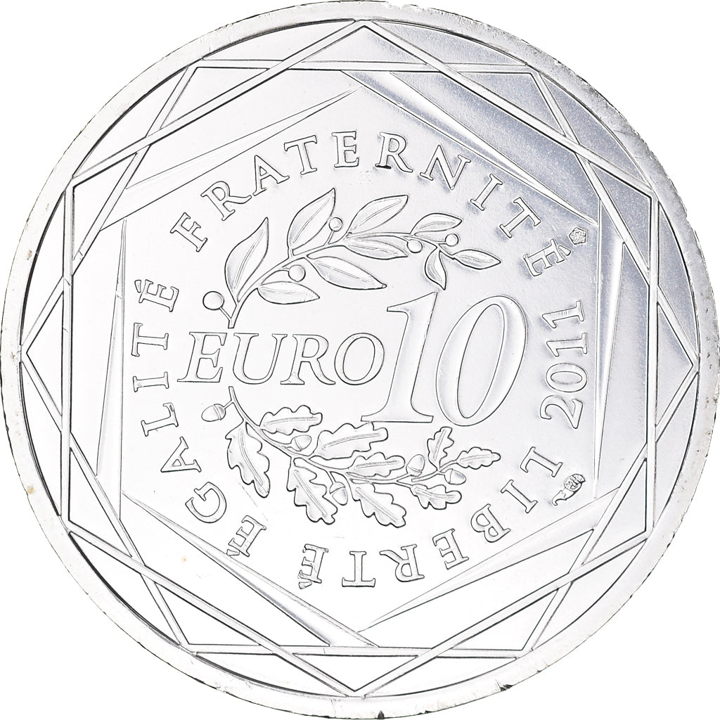 France, 10 Euro, Limousin, 2011, Paris, MS(65-70), Silver, KM:1742