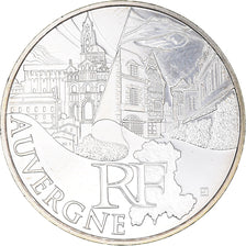 France, 10 Euro, Auvergne, 2011, Paris, MS(64), Silver, KM:1728