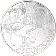 France, 10 Euro, 2011, Paris, Bourgogne, MS(64), Silver, KM:1731