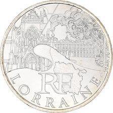France, 10 Euro, Lorraine, 2011, Paris, MS(64), Silver, KM:1743