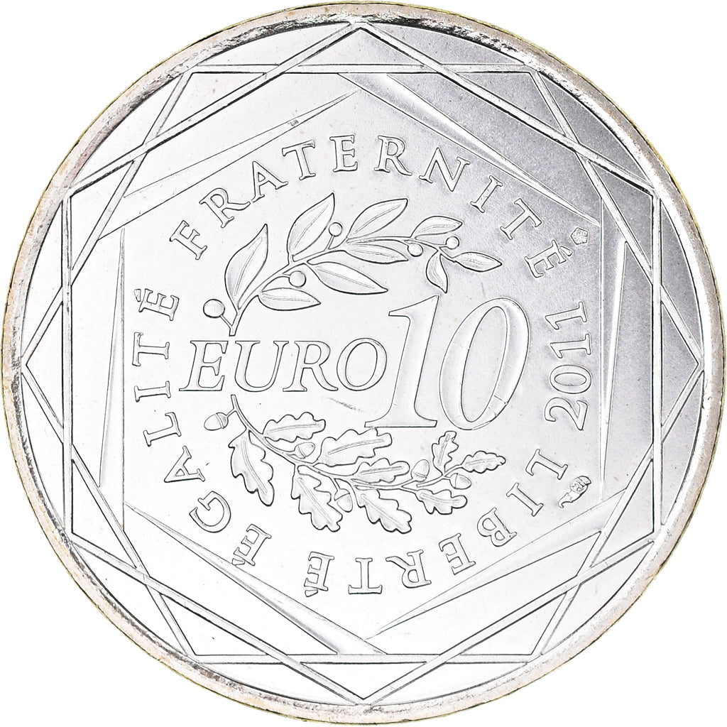 France, 10 Euro, Haute Normandie, 2011, Paris, SPL+, Argent, KM:1738