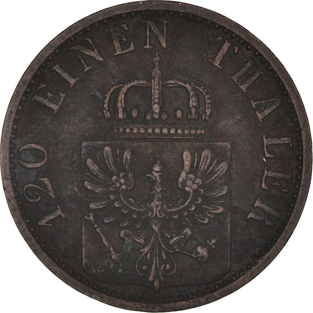 Coin, German States, PRUSSIA, Wilhelm I, 3 Pfennig, 1870, Cleves, VF(30-35)
