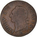 Moeda, França, Louis XVI, Sol ou sou, Sol, 1791, Orléans, F(12-15), Cobre