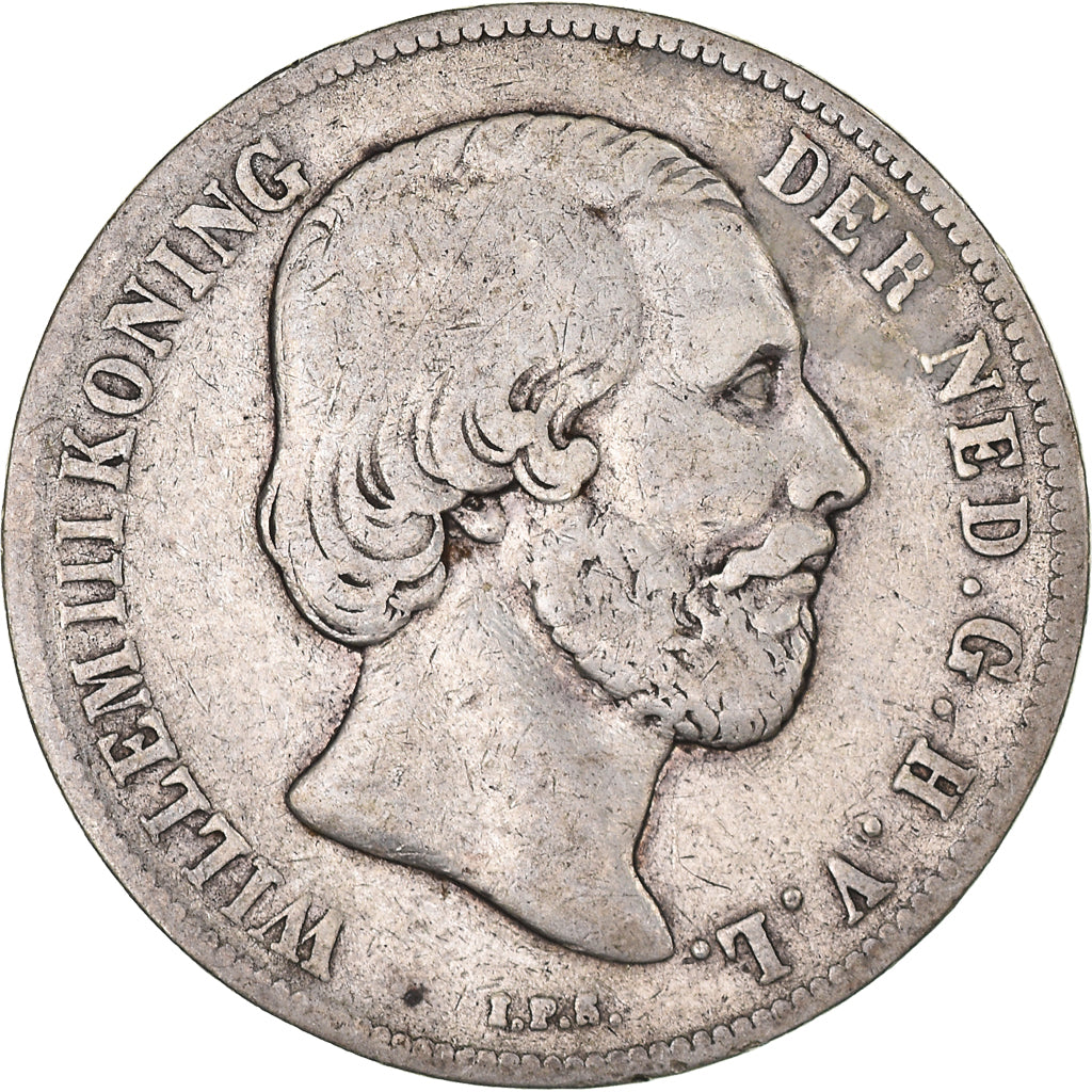 Moneta, Paesi Bassi, William III, Gulden, 1865, MB+, Argento, KM:93