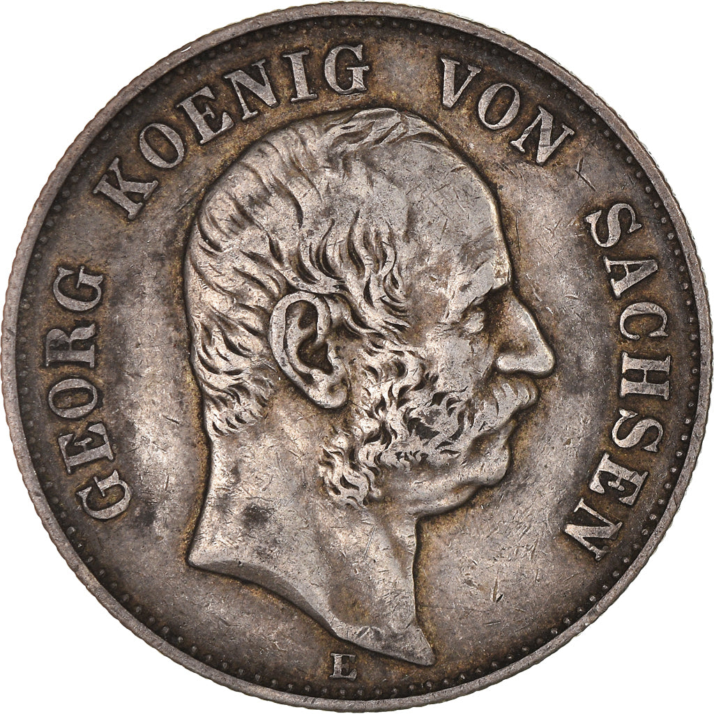 Coin, German States, SAXONY-ALBERTINE, Georg, 2 Mark, 1904, Muldenhütten