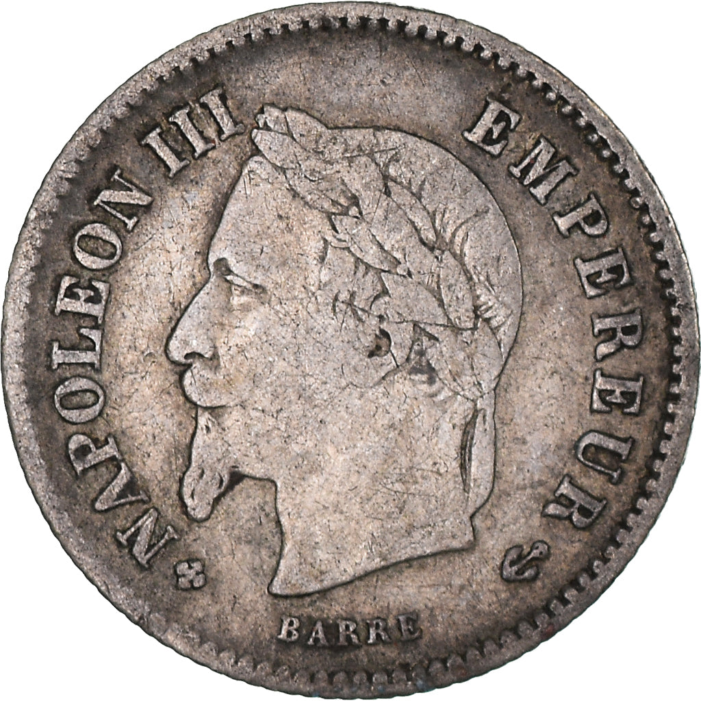 Moneda, Francia, Napoleon III, Napoléon III, 20 Centimes, 1867, Strasbourg