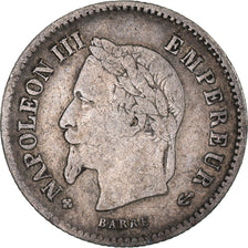 Moneda, Francia, Napoleon III, Napoléon III, 20 Centimes, 1867, Strasbourg