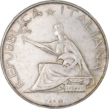 Coin, Italy, 500 Lire, 1961, Rome, EF(40-45), Silver, KM:99