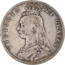 Münze, Großbritannien, Victoria, 1/2 Crown, 1888, S+, Silber, KM:764