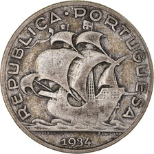 Monnaie, Portugal, 5 Escudos, 1934, TB+, Argent, KM:581