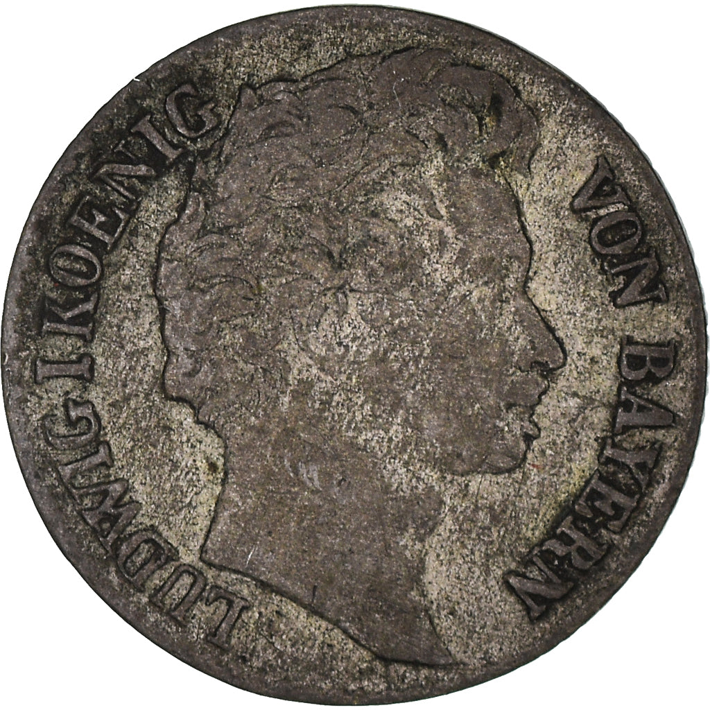Moneta, Landy niemieckie, BAVARIA, Ludwig I, 3 Kreuzer, Groschen, 1835