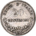 Münze, Italien, Vittorio Emanuele II, 20 Centesimi, 1863, Milan, SS, Silber