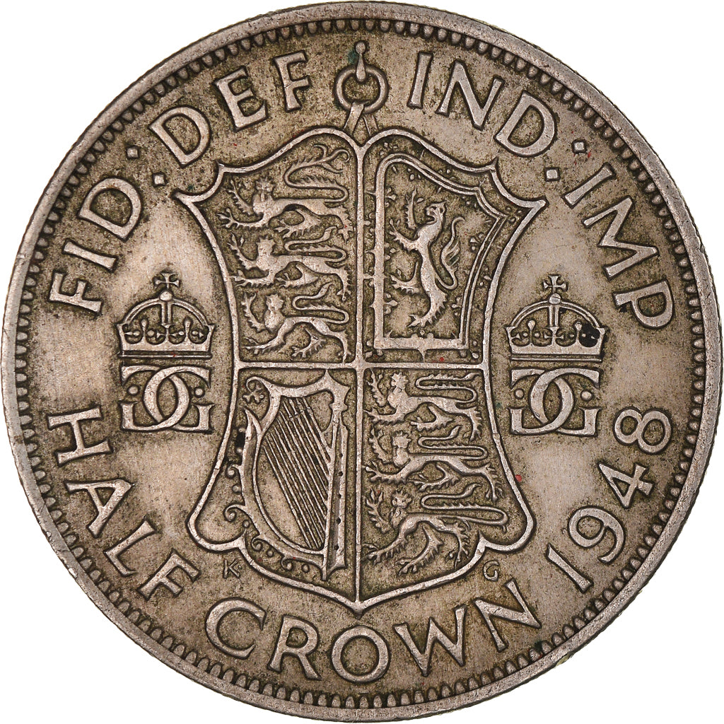 Coin, Great Britain, George VI, 1/2 Crown, 1948, EF(40-45), Copper-nickel