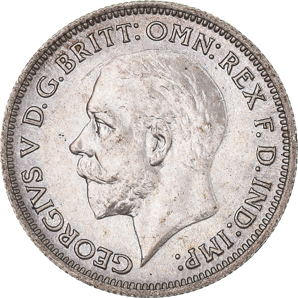 Münze, Großbritannien, George V, 6 Pence, 1936, SS+, Silber, KM:832