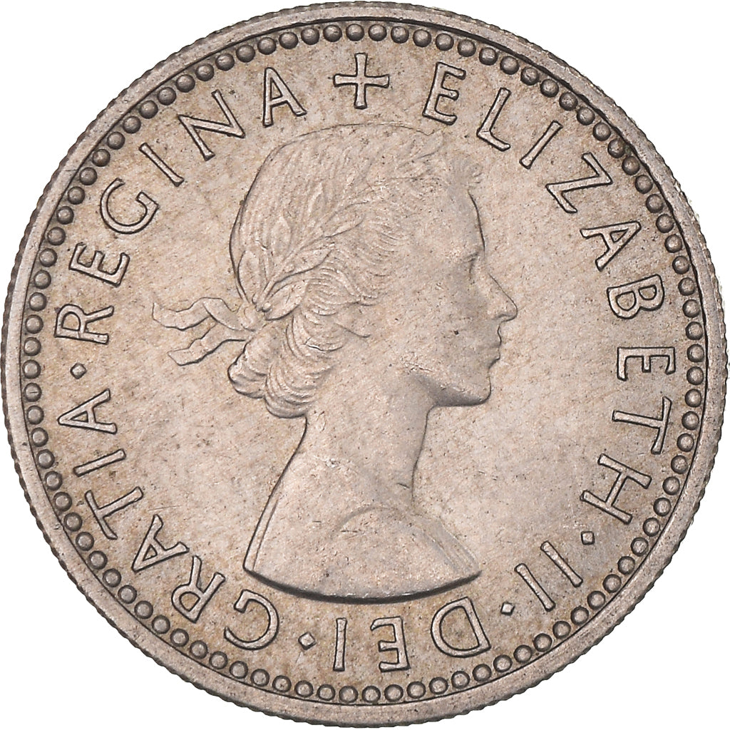 Monnaie, Grande-Bretagne, Elizabeth II, 6 Pence, 1957, TTB+, Cupro-nickel