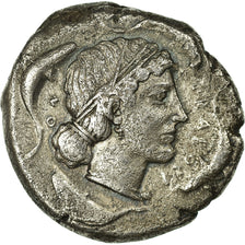 Coin, SICILIA, Syracuse, Tetradrachm, Syracuse, AU(50-53), Silver
