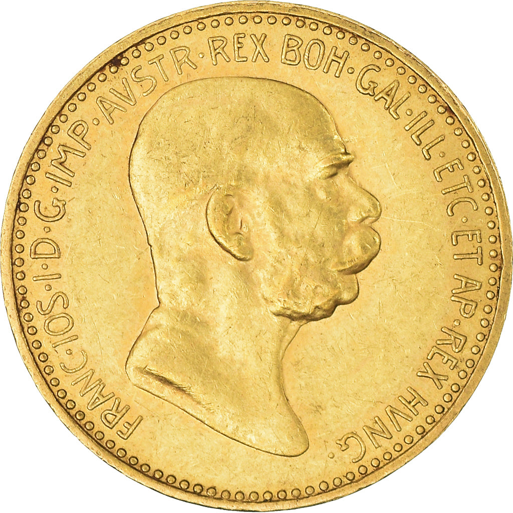 Munten, Oostenrijk, Franz Joseph I, 10 Corona, 1909, Vienne, PR, Goud, KM:2815