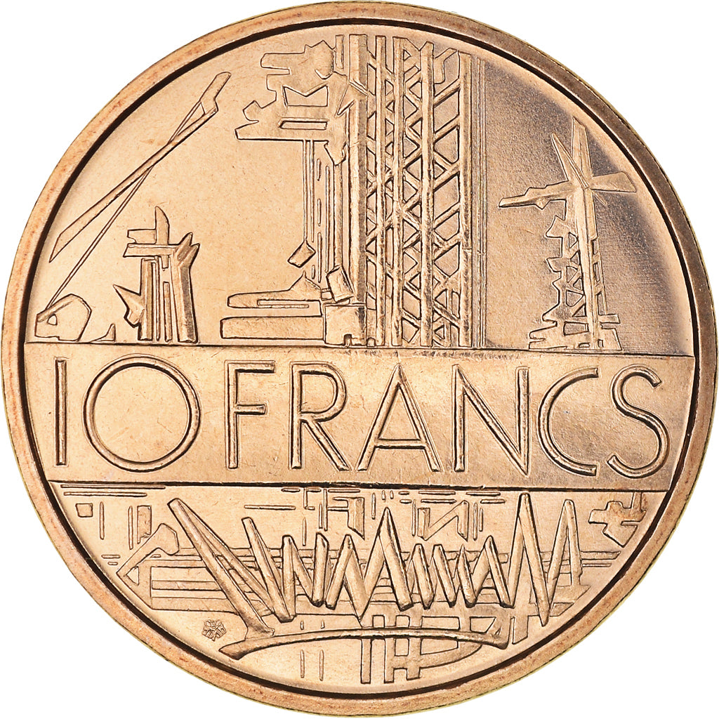 Münze, Frankreich, Mathieu, 10 Francs, 1974, FDC, STGL, Nickel-brass, KM:940