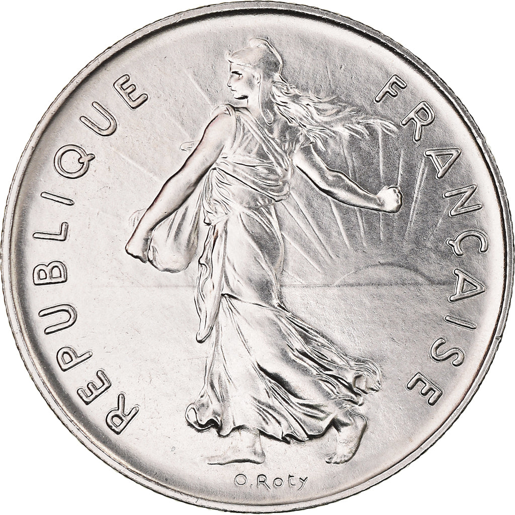 Moneta, Francia, Semeuse, 5 Francs, 1974, Paris, FDC, FDC, Nichel placcato