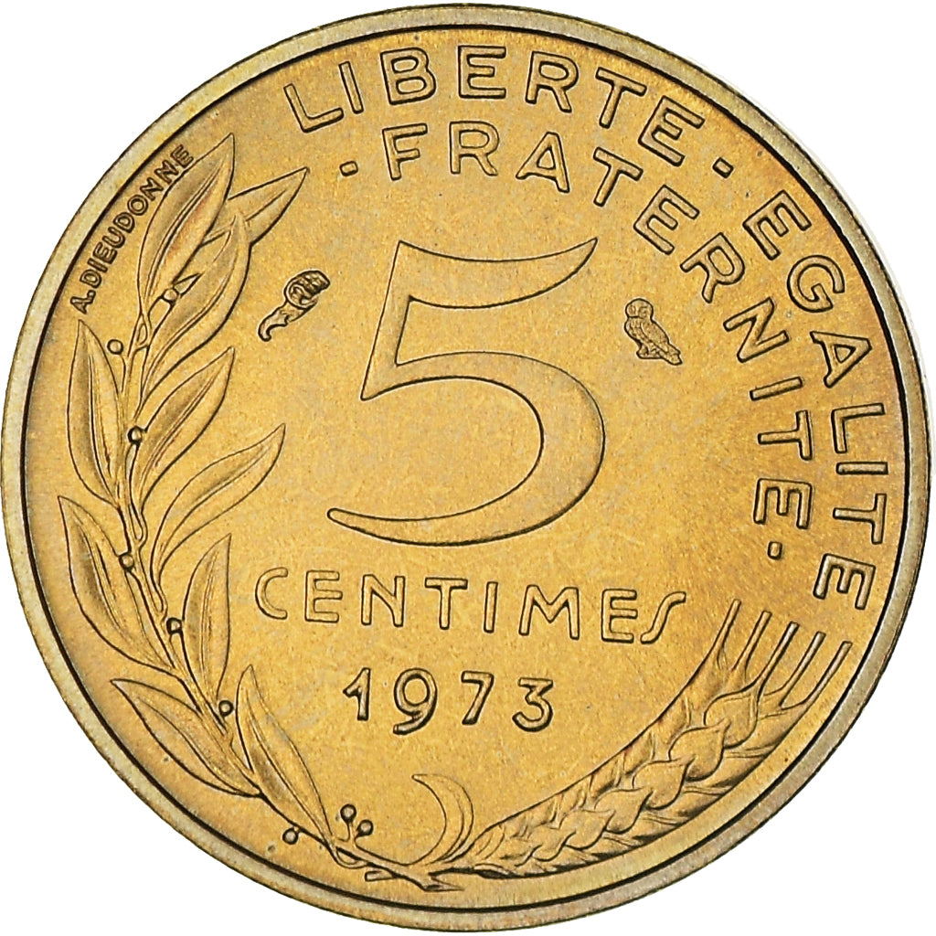 Coin, France, Marianne, 5 Centimes, 1973, Paris, FDC, MS(65-70)