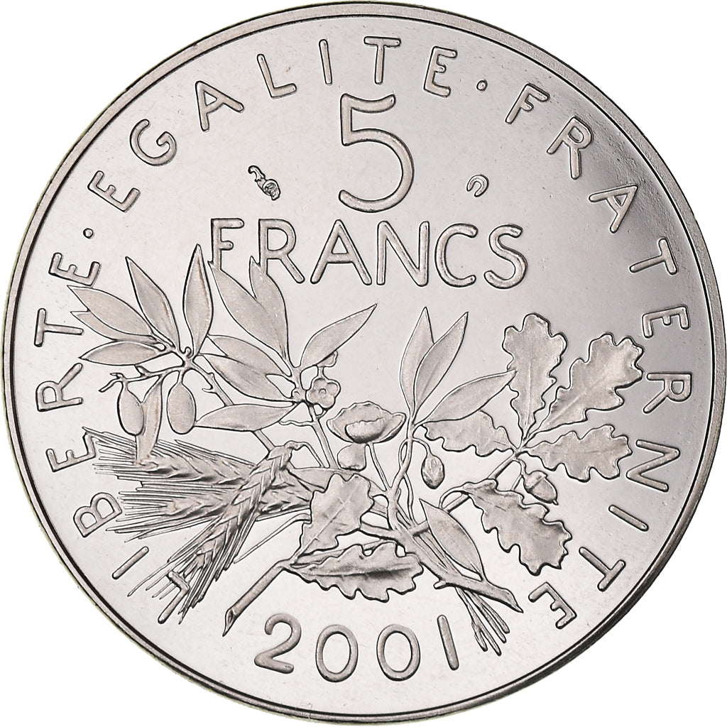 Coin, France, 5 Francs, 2001, Paris, Proof, MS(65-70), Nickel Clad