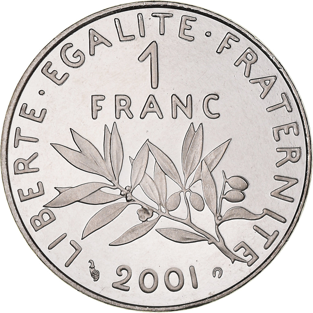 Münze, Frankreich, Semeuse, Franc, 2001, Paris, Proof, STGL, Nickel, KM:925.2
